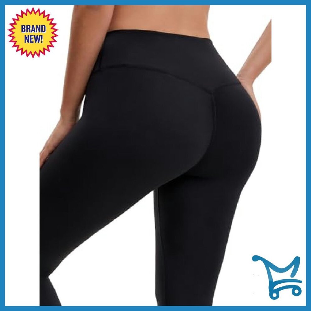 Fleece Lined Thermal Yoga Pants High Waisted Butt Lift Winter Leggings - Picture 4 of 7
